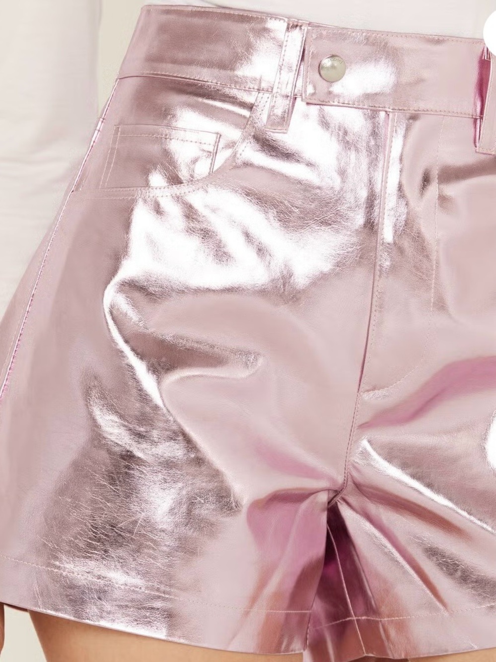 Blank NYC Metallic Rose High-Waist Shorts size 26, 27 & 28